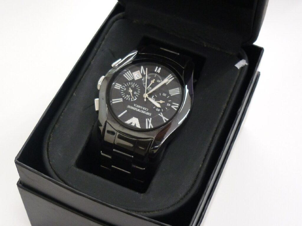 エンポリオアルマーニ EMPORIO ARMANI CERAMICA セラミカ 腕時計 AR-1400 電池切れ 動作未確認