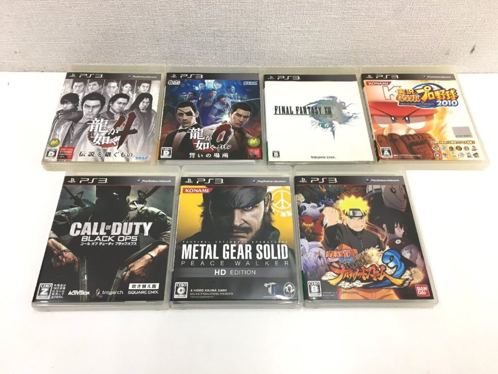 PlayStation3 PS3 ソフト 7枚 まとめ売り 龍が如く/ナルト/パワプロ