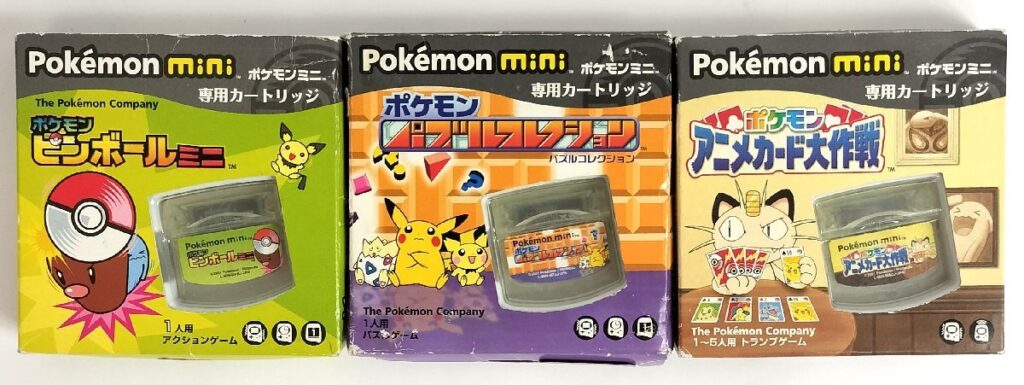 動作未確認 ポケモンミニ 専用カートリッジ 3点セット パズルコレクション/アニメカード大作戦/ピンボールミニ 現状品