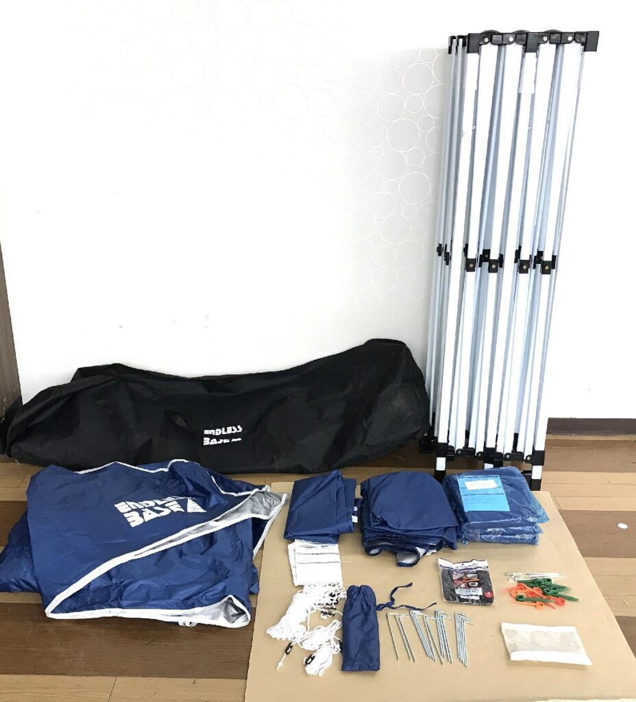 ENDLESS BASE エンドレスベース タープテント 付属品有 キャンプ用品 アウトドア