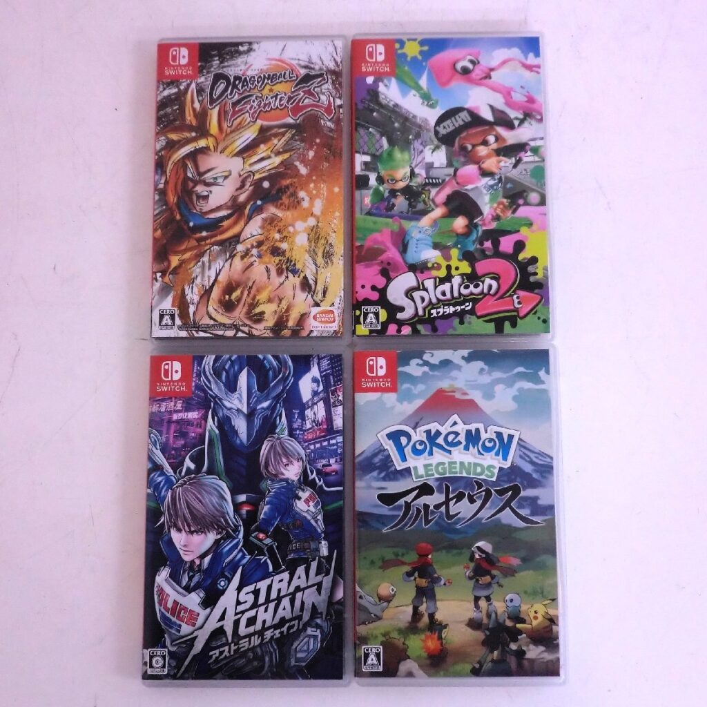 Nintendo Switch ドラゴンボールファイターズ スプラトゥーン2 ASTRALCHAIN ポケモンLEGENDSアルセウス 4点セット