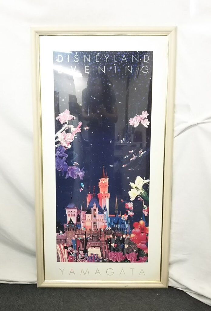 ディズニーランド ヒロヤマガタ 額縁付 大判ポスター DISNEYLAND EVENING YAMAGATA