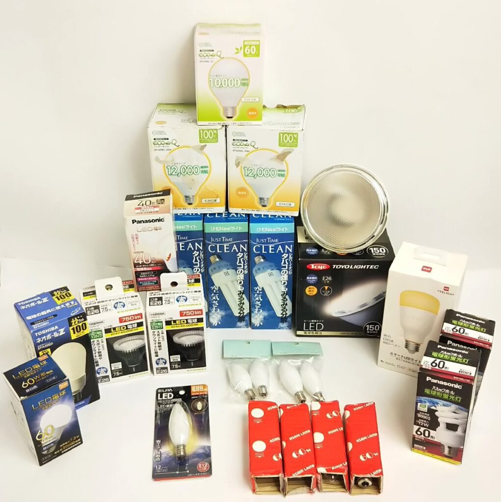 大量 ほぼ未使用 電球 電球形蛍光灯 LED電球 まとめ PANASONIC/TOSHIBA/ECO LED/スマートLED 現状品