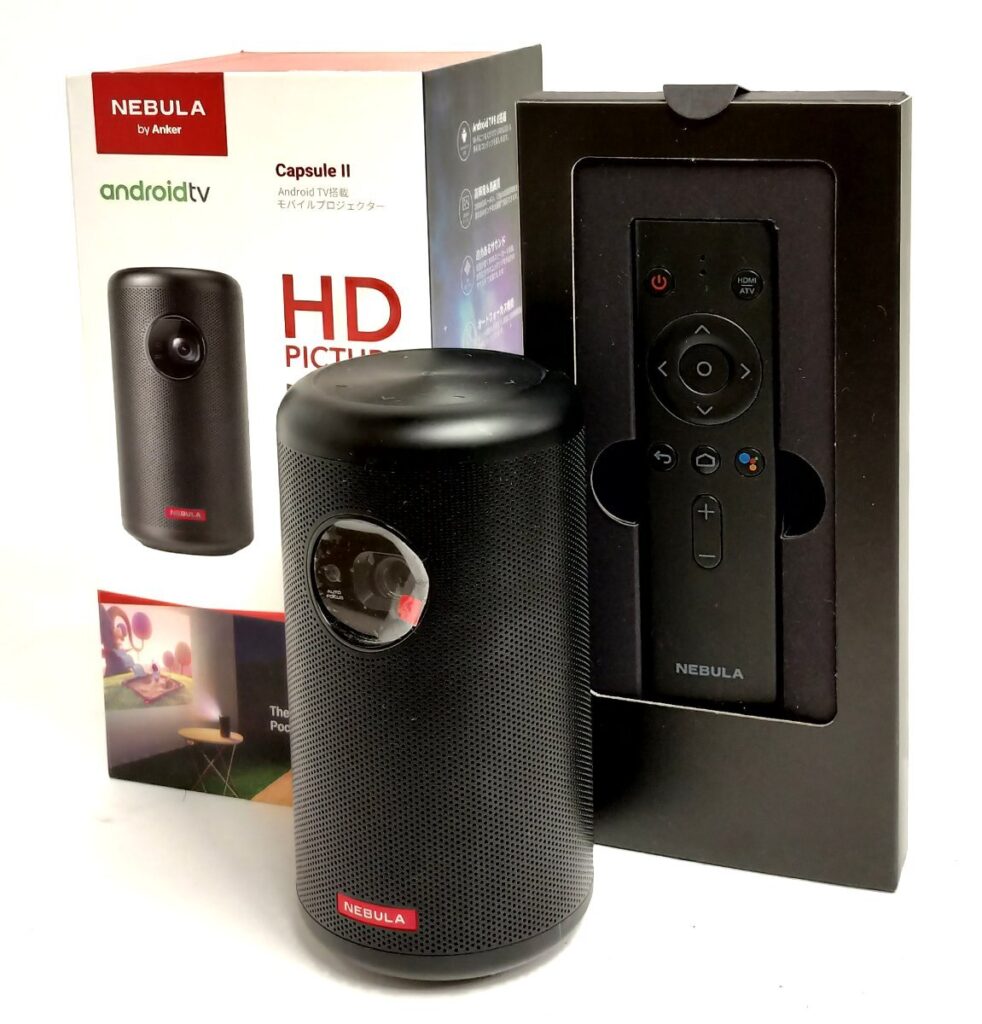 簡易動作確認済み NEBULA by Anker Capsule II Android TV搭載 ポケットシネマ モバイル プロジェクター