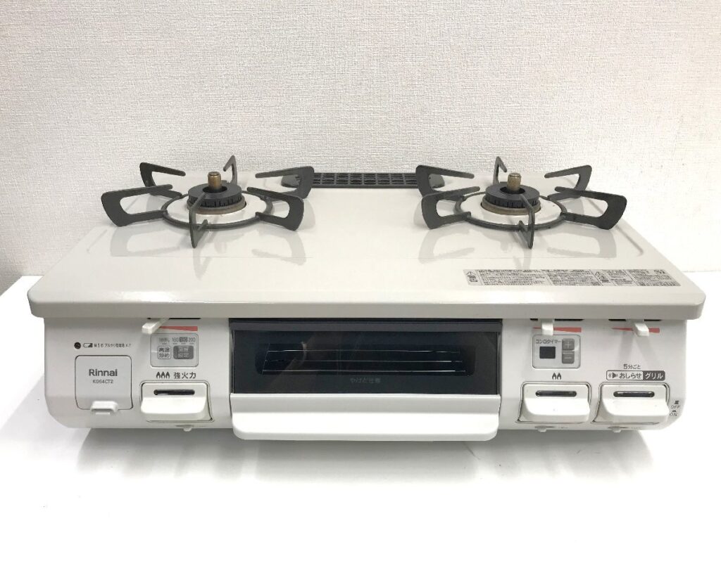 Rinnai リンナイ ガスコンロ ガステーブル KG64CT2L LPガス 2022年製 左強火力 ホワイト 調理器具