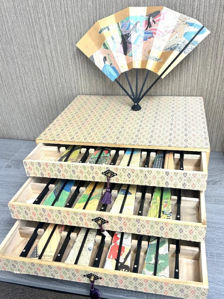 源氏物語飾り扇 27本 フランクリン画廊 徳川黎明会 入江正巳 扇子 共箱付