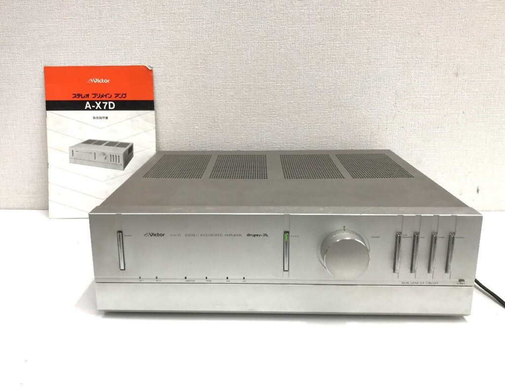 Victor ビクター A-X7D ステレオ プリメインアンプ 音響機器 オーディオ 取扱説明書付き 通電確認済み