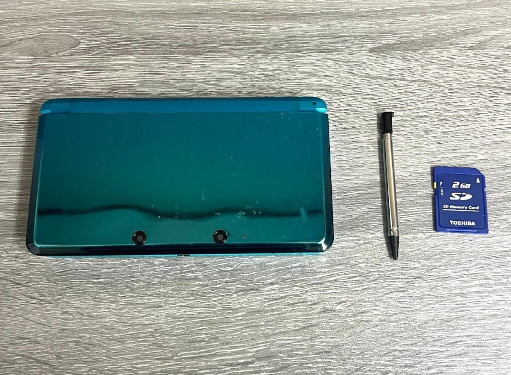 Nintendo 任天堂 3DS CTR-001 アクアブルー SDカード、タッチペン付属