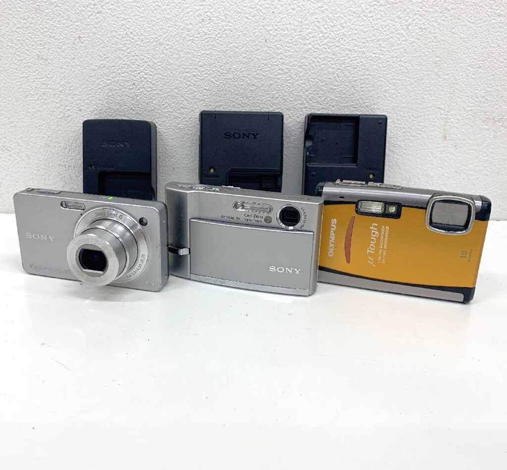 SONY OLYMPUS コンパクトデジタルカメラ まとめ 3点 Cyber shot DSC-WX1/DSC-T50/μTOUGH-6000 充電器 バッテリー付
