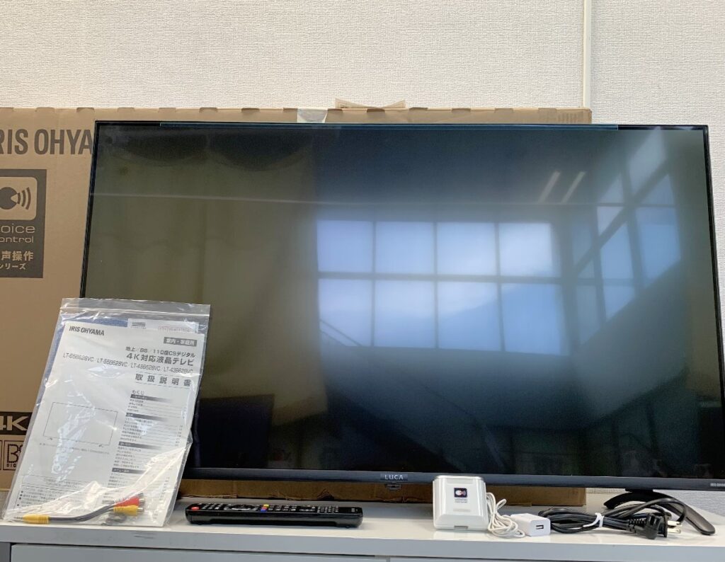 IRIS OHYAMA アイリスオーヤマ 4K対応 液晶テレビ LT-43B628VC 2020年製 43インチ TV音声操作リモコン 取扱説明書付