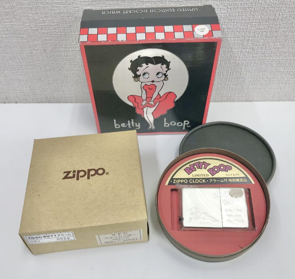 BETTY BOOP ベティブープ ベティちゃん ZIPPO CLOCK アラーム付 特別限定品 LIMITED TME TANK No.0522