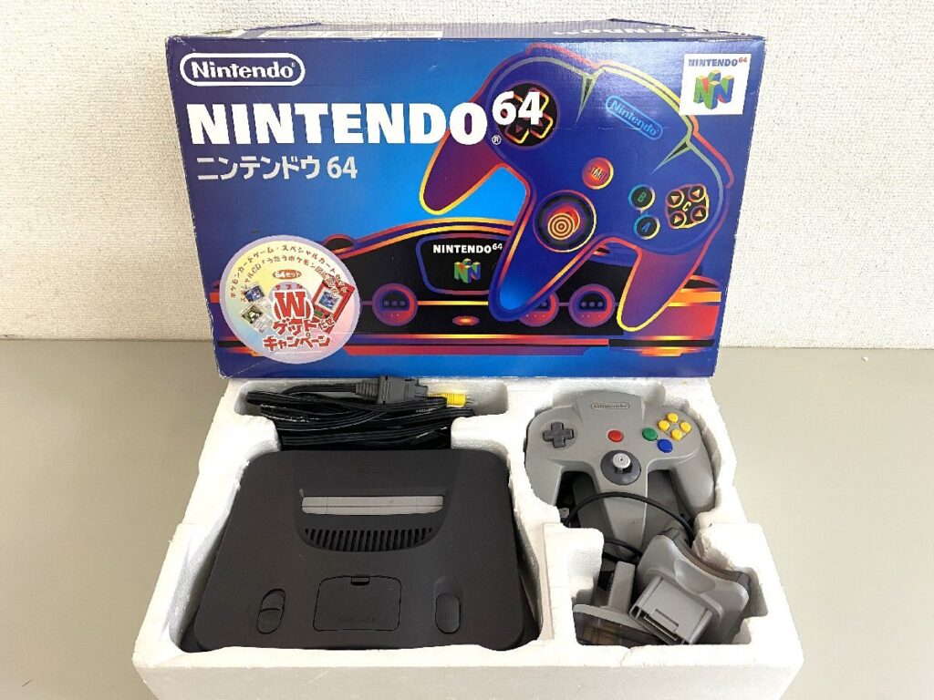 任天堂 NINTENDO64 N64 ニンテンドー64 NUS-001 本体 ゲーム機 64GBパック VRSユニット 簡易動作確認済み