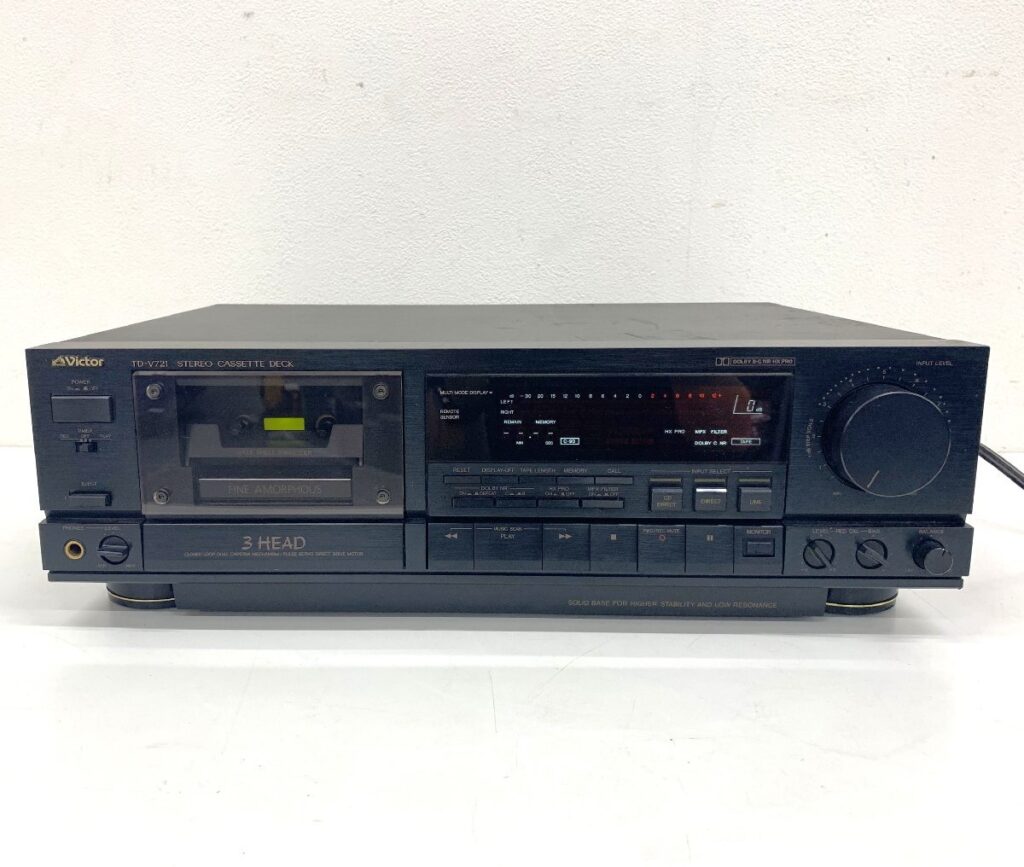 Victor ビクター STEREO CASSETTE DECK ステレオカセットデッキ TD-V721 1988年製 通電確認済み