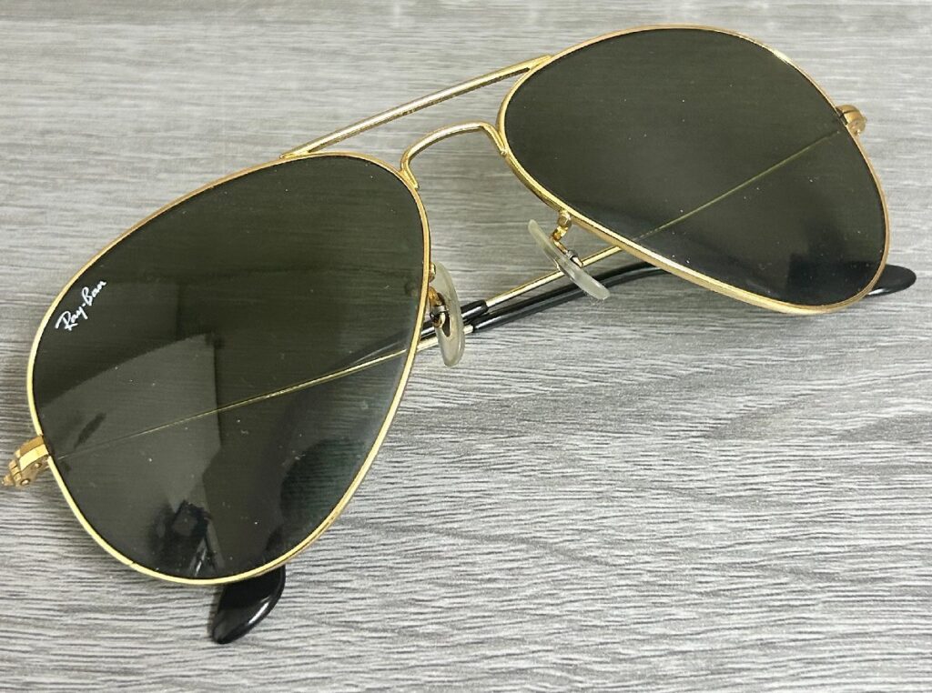 レイバン サングラス ゴールド×グリーン 度なし RB3025 L0205 AVIATOR アビエーター