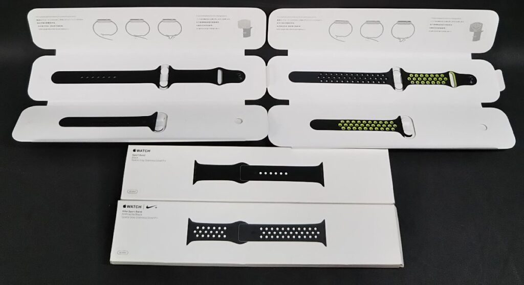 未使用 APPLE SMART WATCH BAND アップルウォッチ用ベルト NIKE 38mm MQ2K2FE/A スマートウォッチバンド MJ4F2FE/A 2点