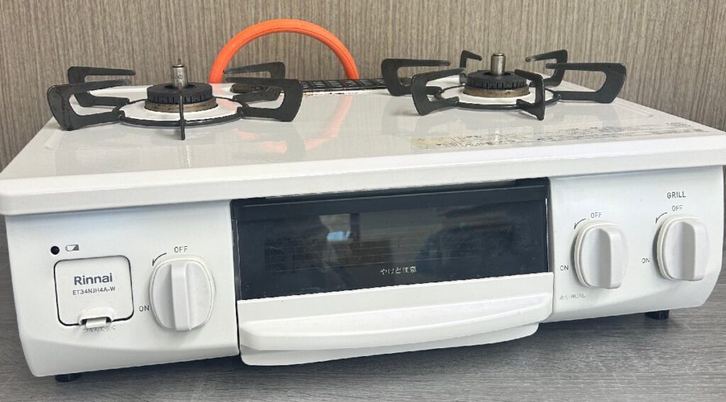 Rinnai リンナイ LPガス/プロパン ET34NJH4A-W1 グリル付きガステーブル ２口 ホワイト 2023年製