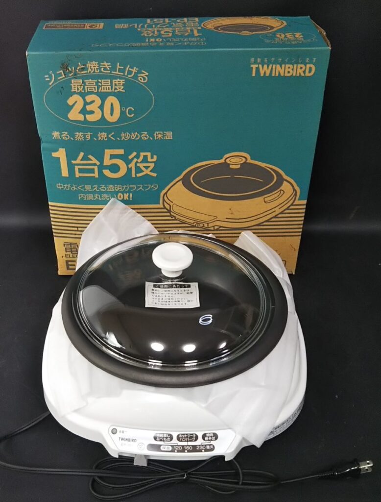 通電確認済み 未使用 TWINBIRD ツインバード 電気グリル鍋 EP-151 ホットプレート 調理器具 キッチン用品