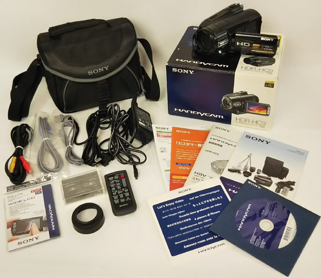 通電確認済み SONY HANDYCAM HDR-HC9 ソニー ハンディカム Full HD1080 デジタルビデオカメラ レコーダー