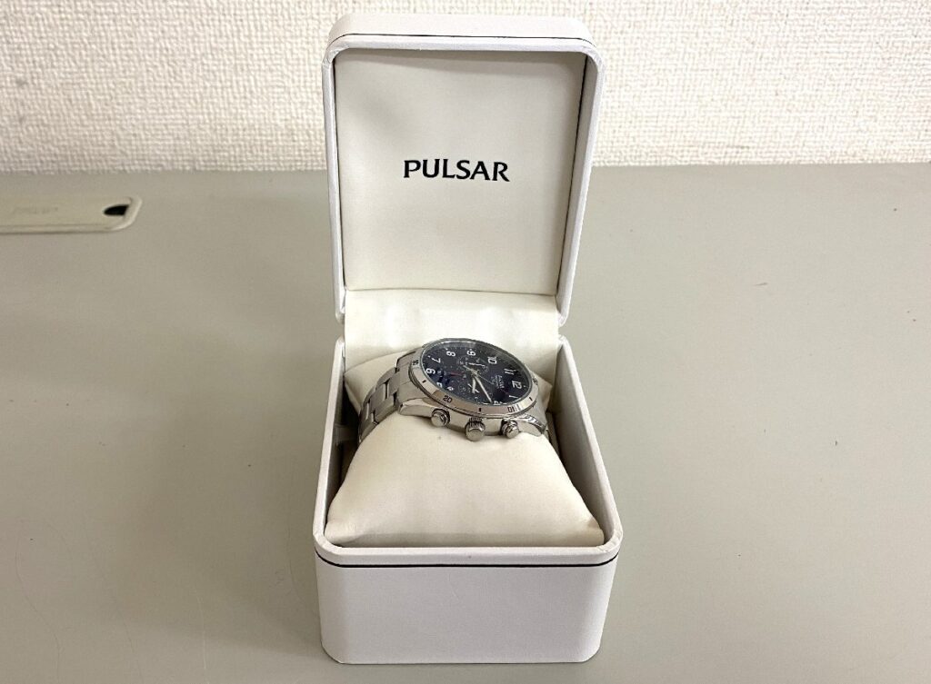 SEIKO セイコー PULSAR パルサー CHRONOGRAPH 100M 852748 VD53-X262 腕時計 箱あり 動作確認済み