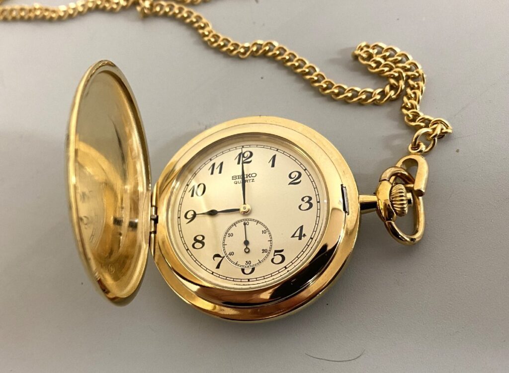 SEIKO QUARTZ セイコー 7N07-001A 懐中時計 ゴールド