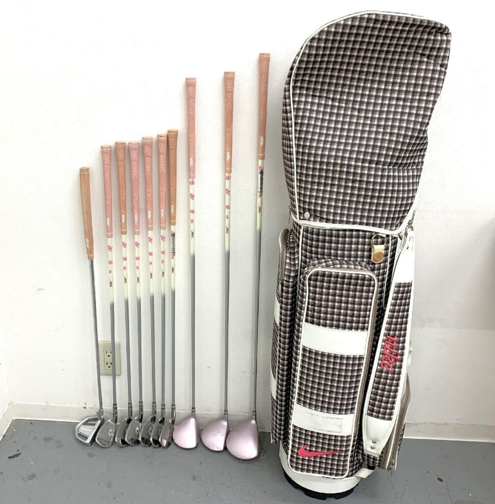 レディース ゴルフセット Liona icicles アイスクルーズ ゴルフクラブ9本 Nike キャディバック