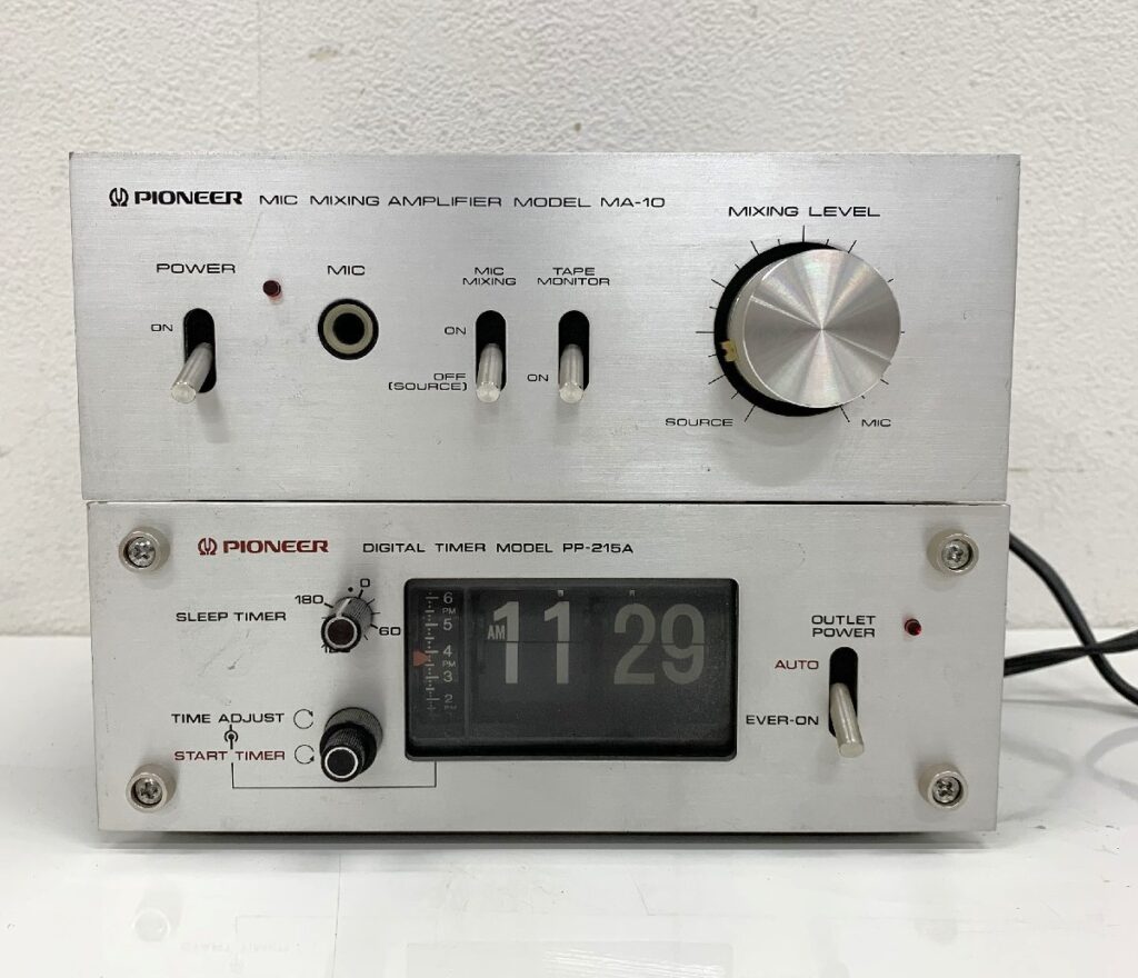 Pioneer パイオニア 2点セット デジタルタイマー PP-215A /マイクミキシングアンプ MA-10