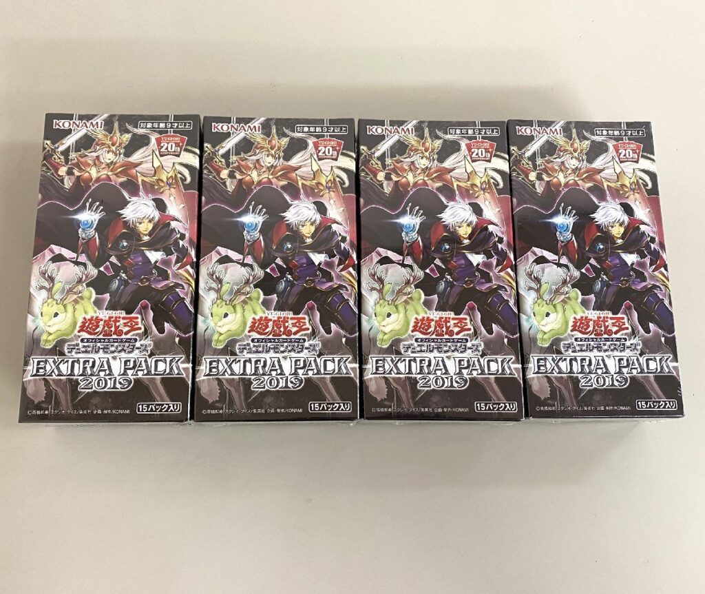 遊戯王 カードゲーム TCG 未開封BOX EXTRA PACK 2019 エクストラパック 4BOX まとめ売り