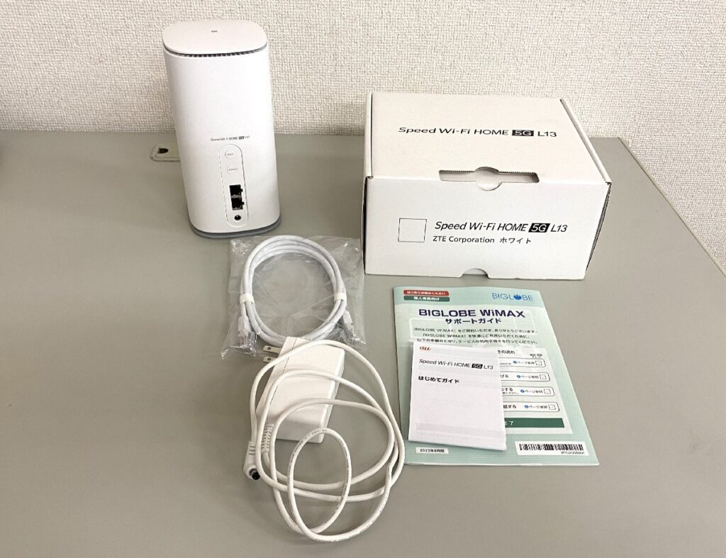 Speed Wi-Fi HOME 5G L13 ホワイト ZTR02 ホームルーター IMEI判定○ 通電確認済み
