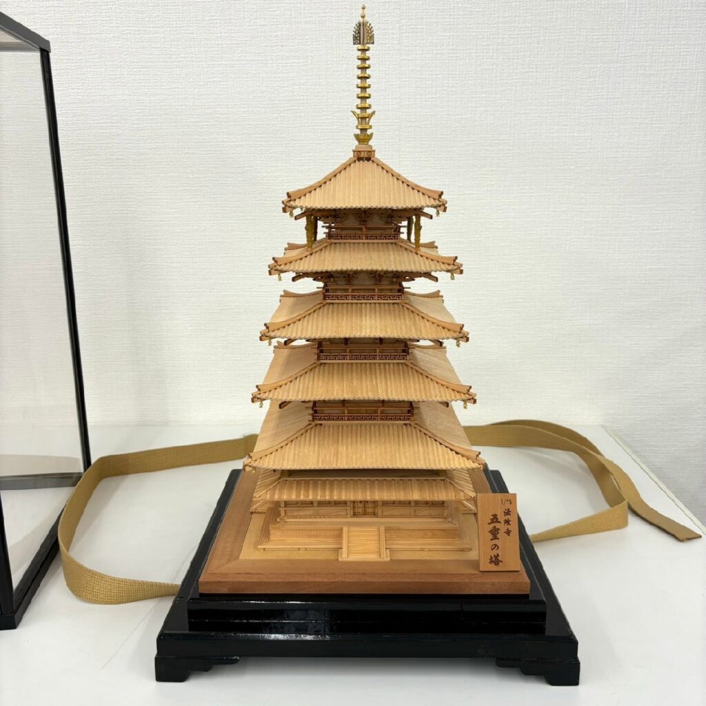 五重の塔 1/75 完成品 木製 立体パズル 3Dパズル 法隆寺