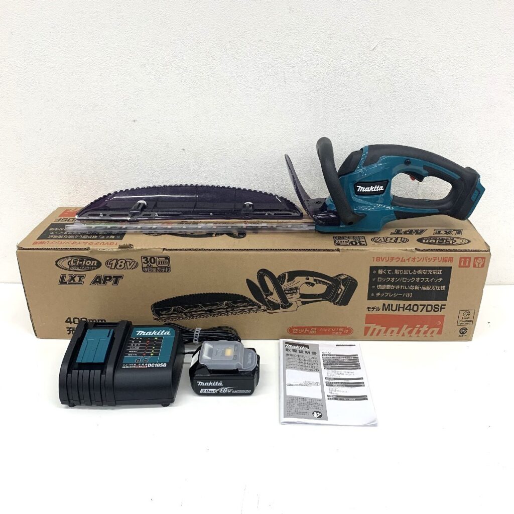 makita マキタ 400mm 充電式生垣バリカン MUH407D 充電器 DC18SD バッテリー BL1830B 取扱説明書 元箱付
