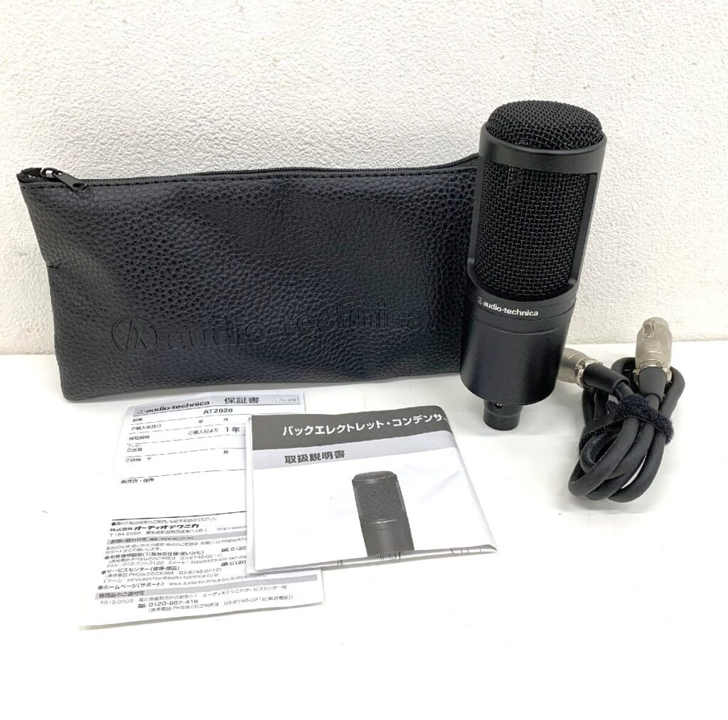 audio-technica AT2020 バックエレクトレット コンデンサーマイク オーディオテクニカ ケーブル付き