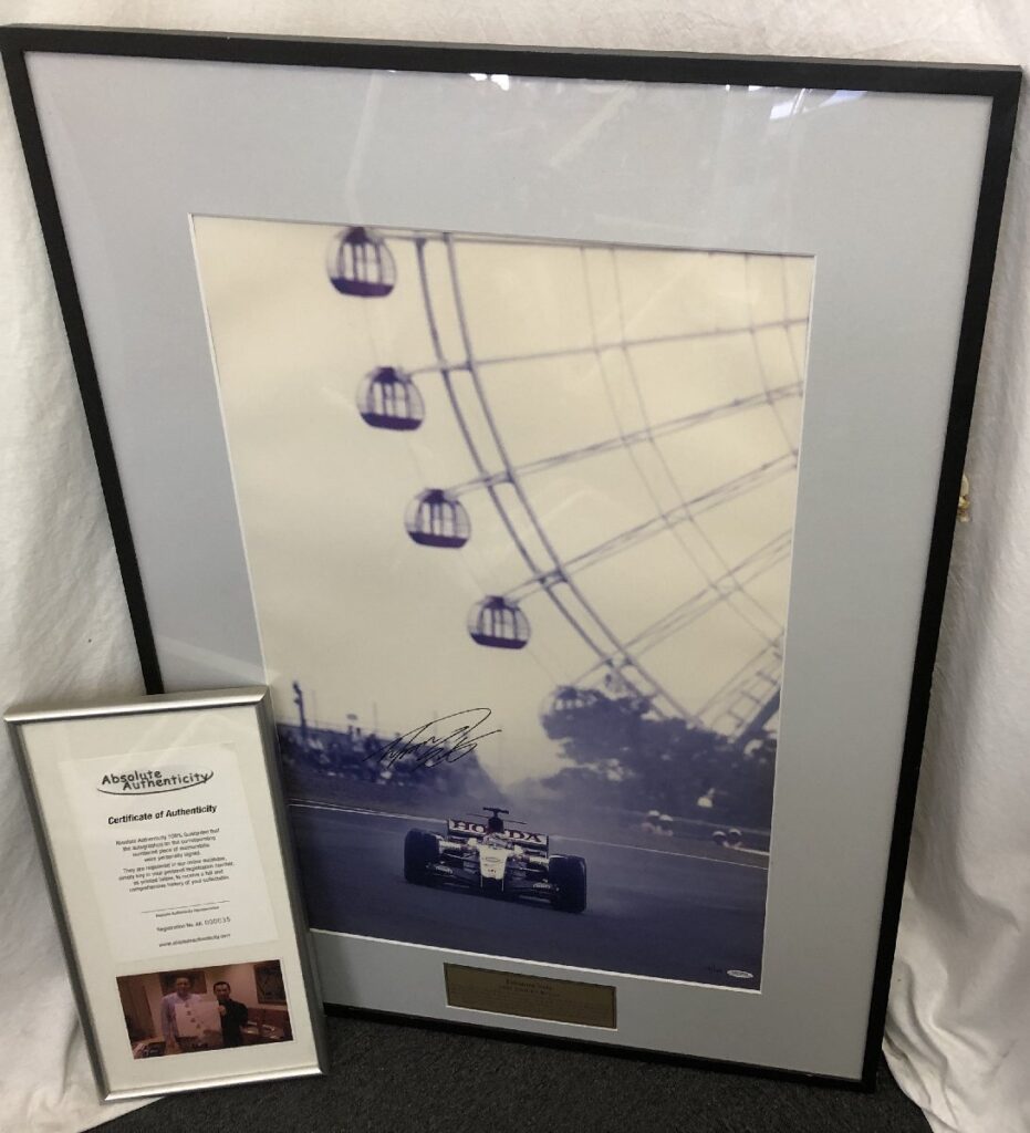 Takuma Sato (2004.BAR F1 Driver)佐藤琢磨 サイン付きフォトフレーム 29/100 証明書付 フォトフレーム2点