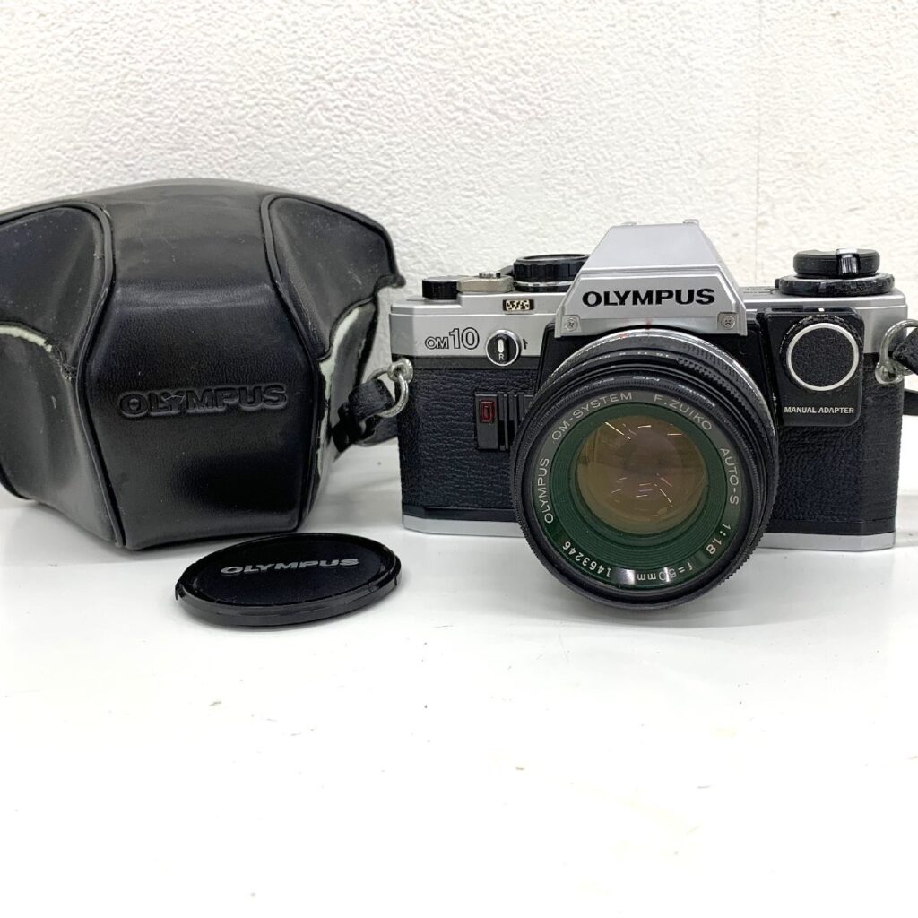 OLYMPUS オリンパス OM10 一眼レフカメラ レンズ ZUIKO AUTO-S 50mm 1:1.8 フィルムカメラ ケース付き