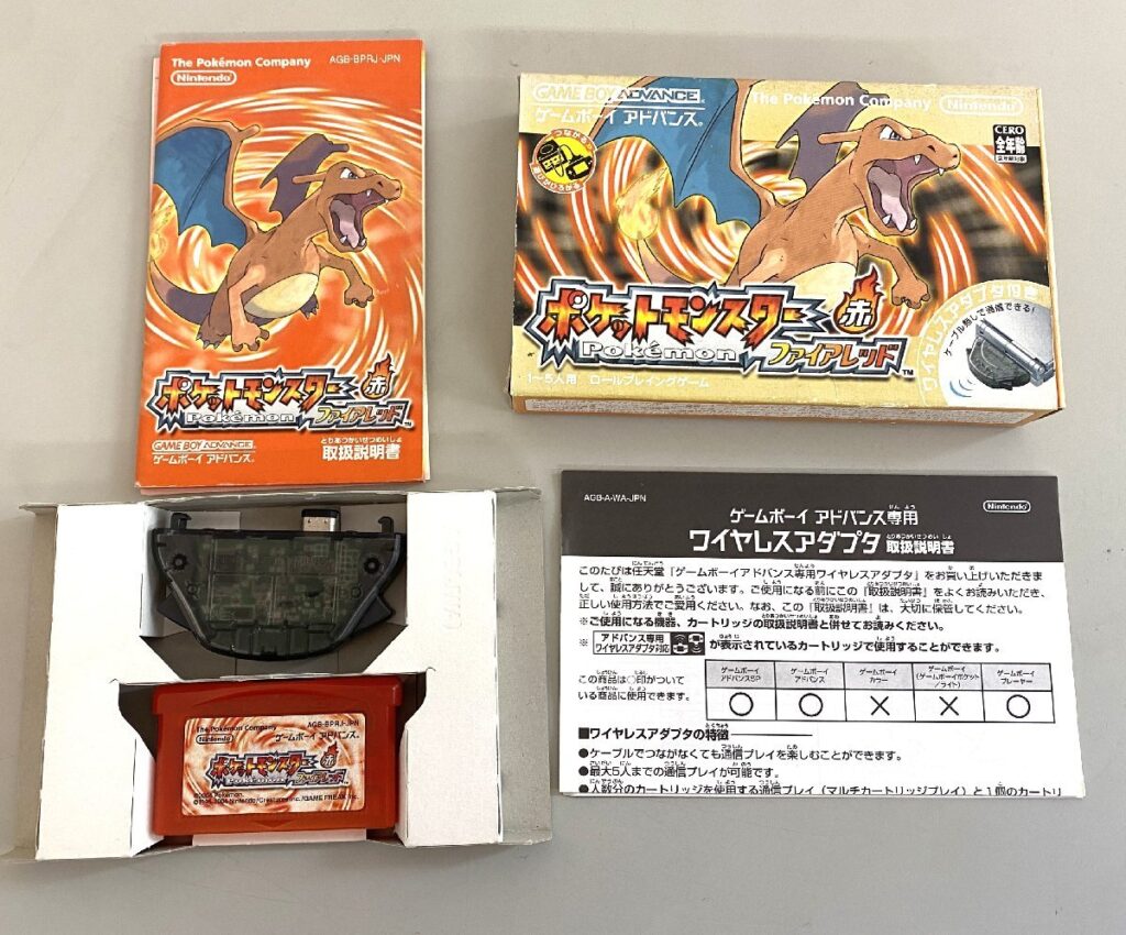 Nintendo ゲームボーイアドバンス ソフト ポケットモンスター ファイアレッド 赤 ポケモン ソフト動作確認済み