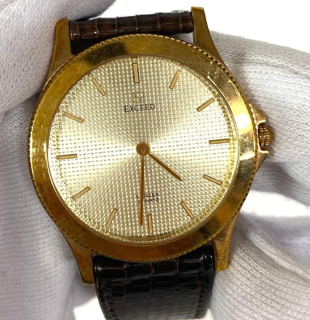 動作未確認 CITIZENシチズン EXCEED エクシード 3920-C90857 クオーツ 腕時計 現状品