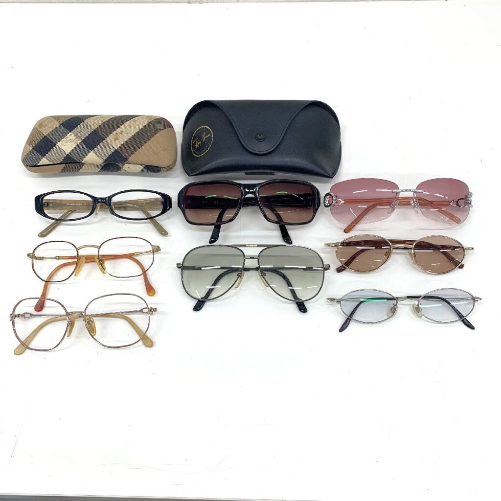 眼鏡 メガネ サングラス メガネフレーム まとめ 8点 RayBan レイバン RB2166/BURBERRY/Ferrari 他