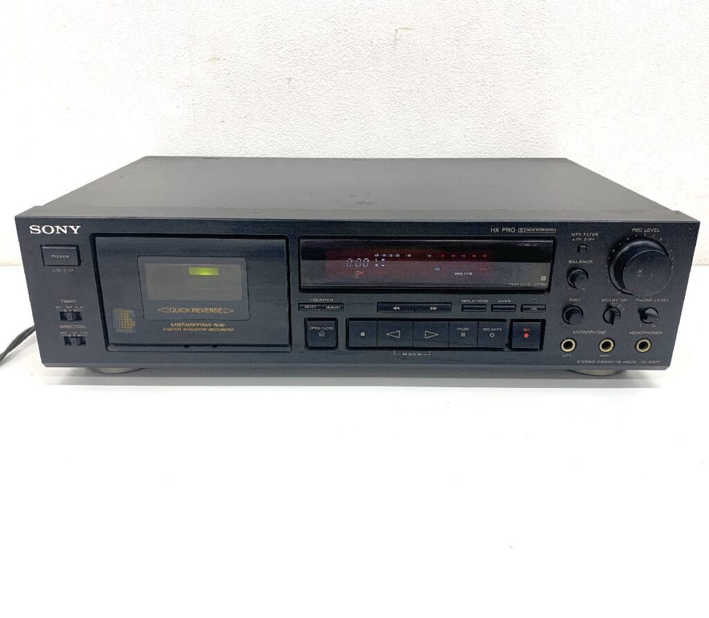 SONY ソニー STEREO CASSETTE DECK ステレオカセットデッキ TC-RX77 1991年製 通電確認済み オーディオ機器
