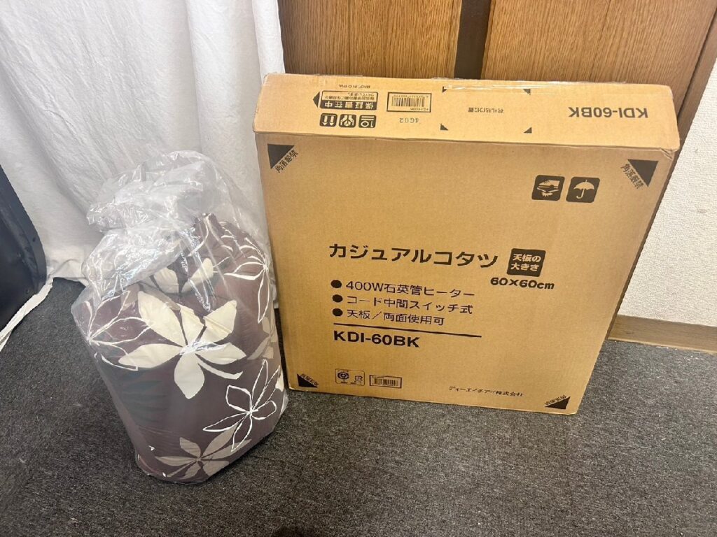 開封済 未使用 DHI ディーエイチアイ カジュアルコタツ 60×60cm KDI-60BK