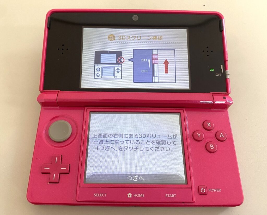 ニンテンドー Nintendo 3DS CTR-001 初期化済み 簡易動作確認済み タッチペン欠品 下画面発色×