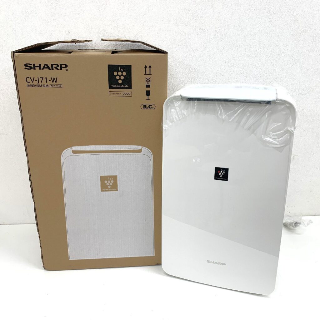 SHARP シャープ 衣類 乾燥 除湿機 CV-J71-W プラズマクラスター 2019年製
