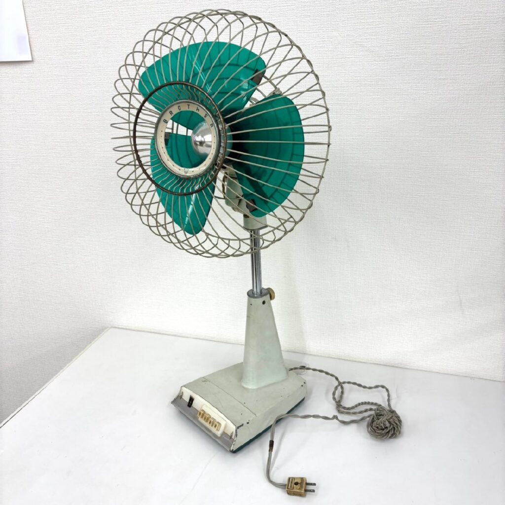 Brother ブラザー ELECTRIC FAN 30cm 3枚羽 扇風機 昭和レトロ扇風機 グリーン