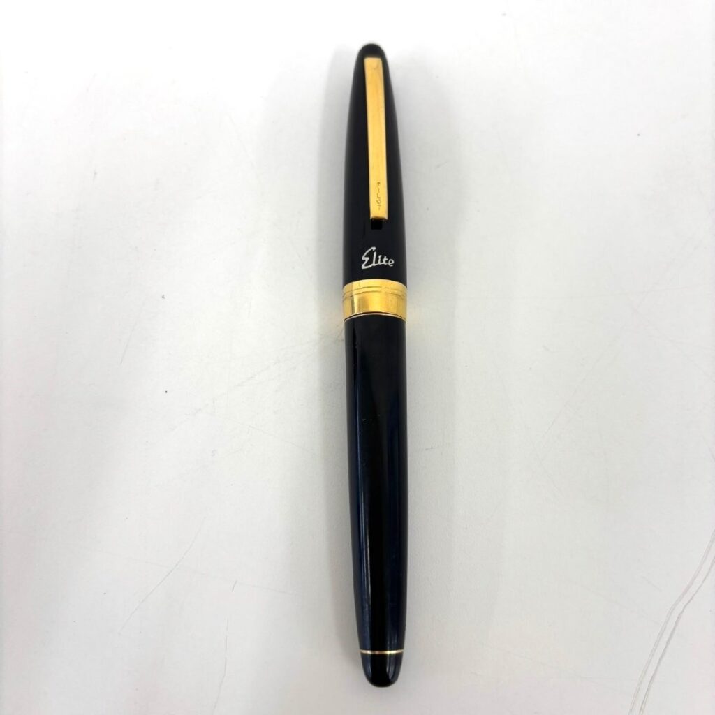 PILOT Elite SCRIPT 万年筆 ペン先 18k 750 ブラック×ゴールド パイロット ※筆記未確認