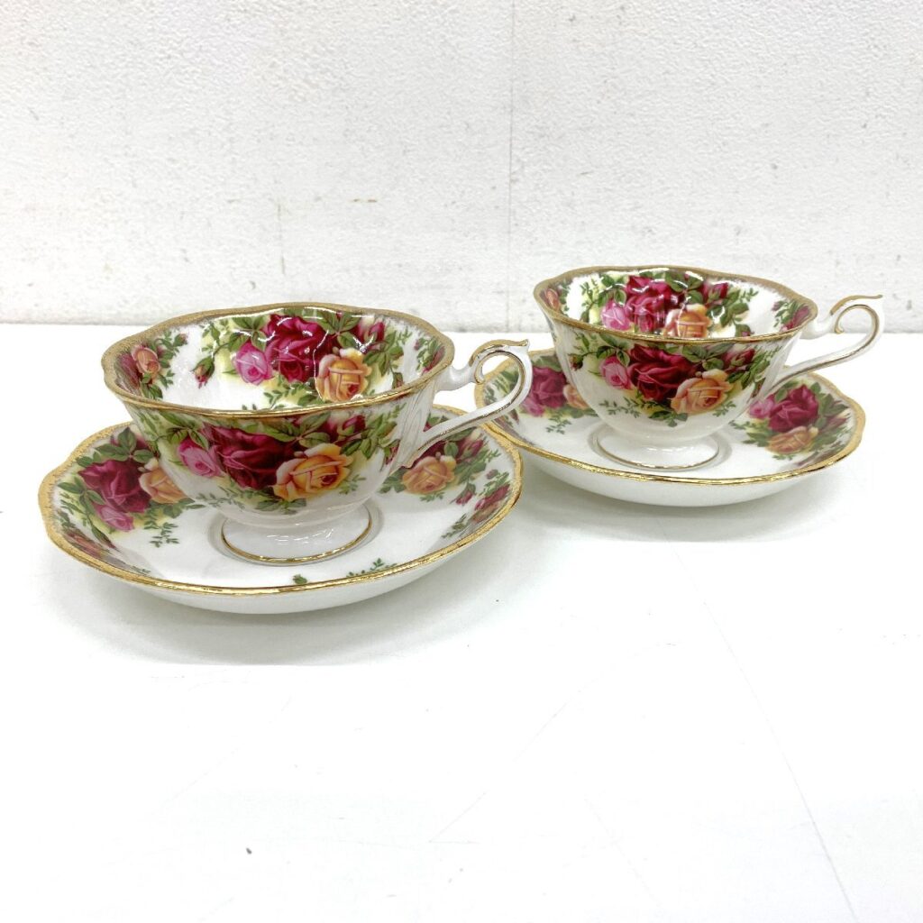 ROYAL ALBERT ロイヤルアルバート カップ＆ソーサー Old Country Roses オールドカントリーローズ 2客セット