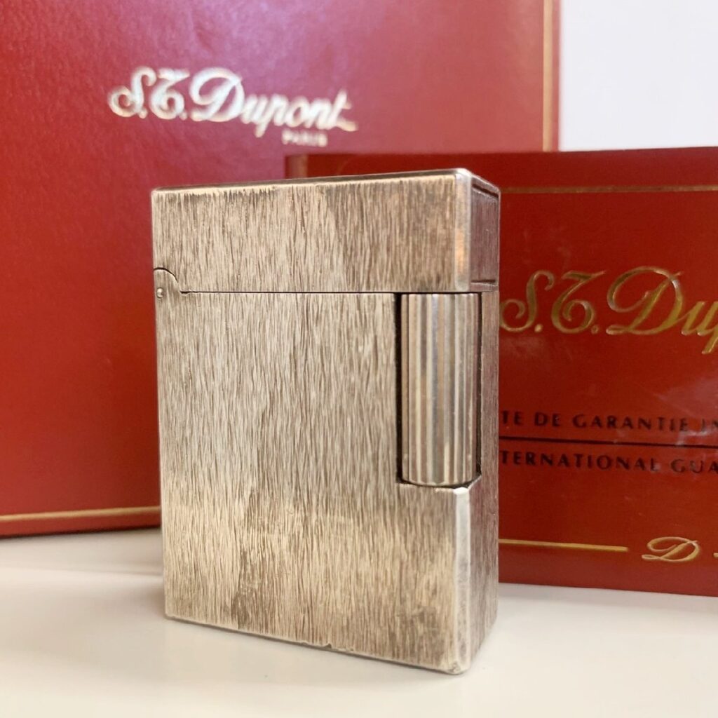 S.T.Dupont デュポン ライター シルバーカラー フランス製 ケース付き