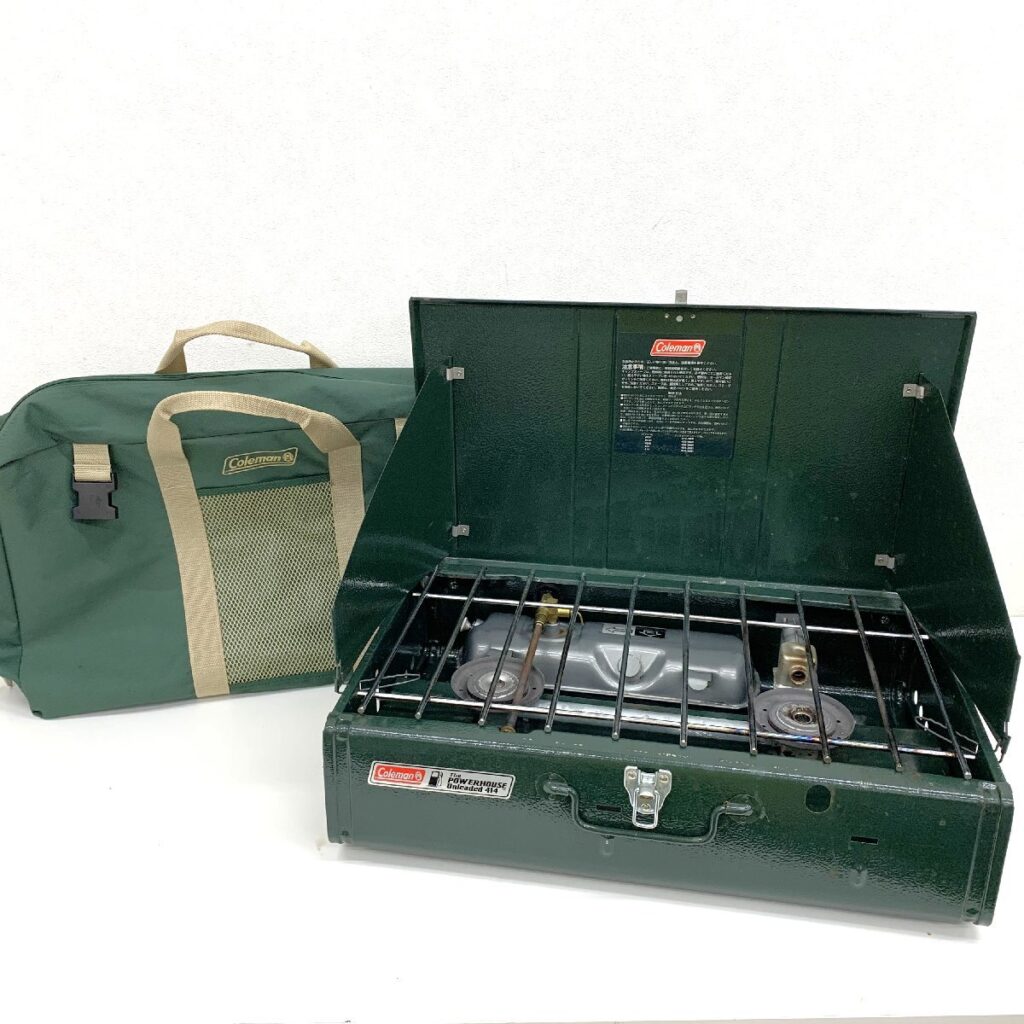 Coleman コールマン ツーバーナー コンロ 414 The POWER HOUSE パワーハウス Unleaded 収納袋付き アウトドア用品
