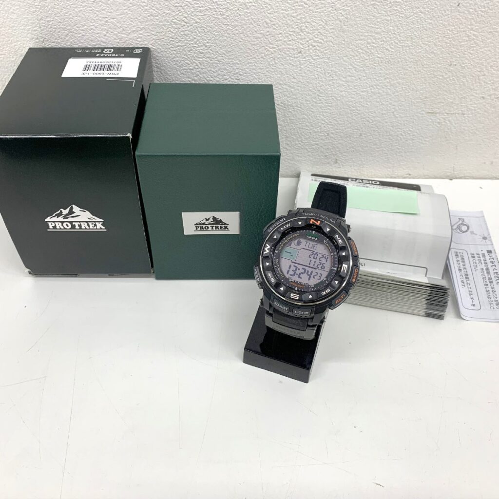 CASIO カシオ PRO TREK プロトレック PRW-2500 腕時計 ソーラー ブラック 稼働品 元箱付