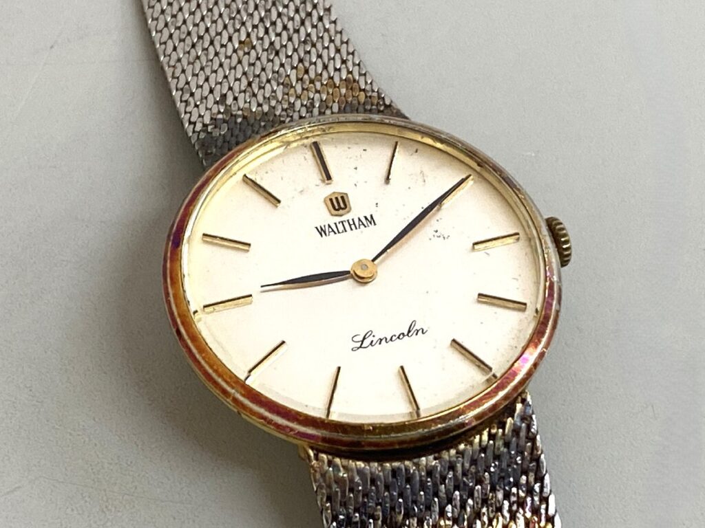 Waltham Lincoln P6C0904 手巻き メンズ 腕時計 ウォルサム リンカーン ゴールドカラー ラウンド 稼働品
