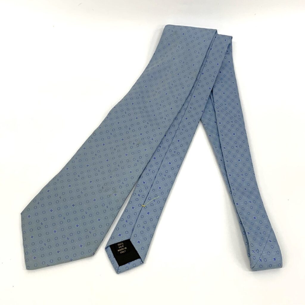 LOUIS VUITTON ルイ・ヴィトン ブランド ネクタイ モノグラム シルク100％ 水色 イタリア製