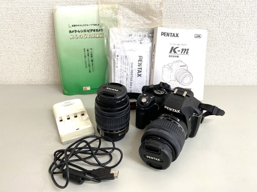PENTAX ペンタックス K-m 一眼レフカメラ smc PENTAX-DA 18-55mm F3.5-5.6AL・50-200mm F4-5.6ED レンズセット