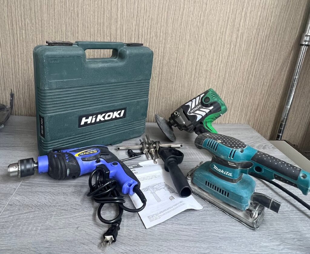 HIKOKI 振動ドリル FDV16VB2 makita 仕上サンダ BO3710 HITACHI 電子ポリッシャー SP13V まとめ